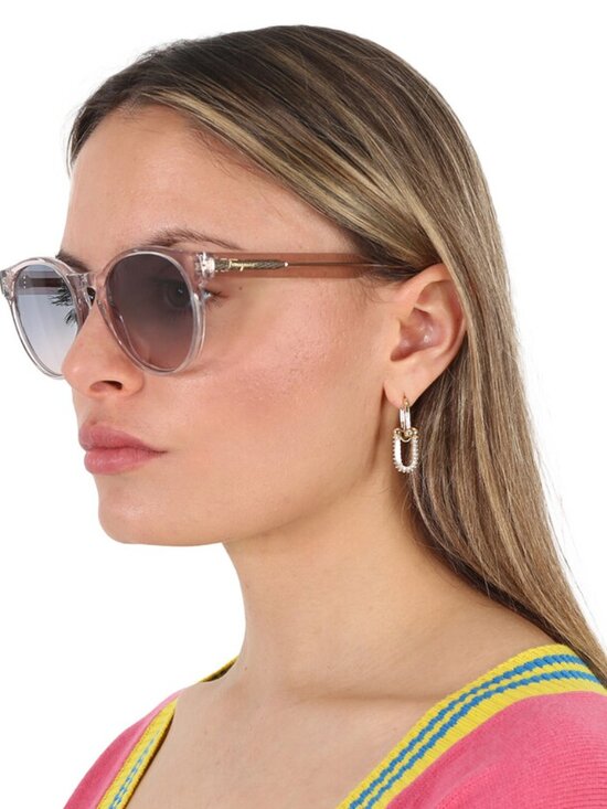 Salvatore Ferragamo SF1068S 260 Sunglasses Nude Round Frame, Smoke Lenses main image 7